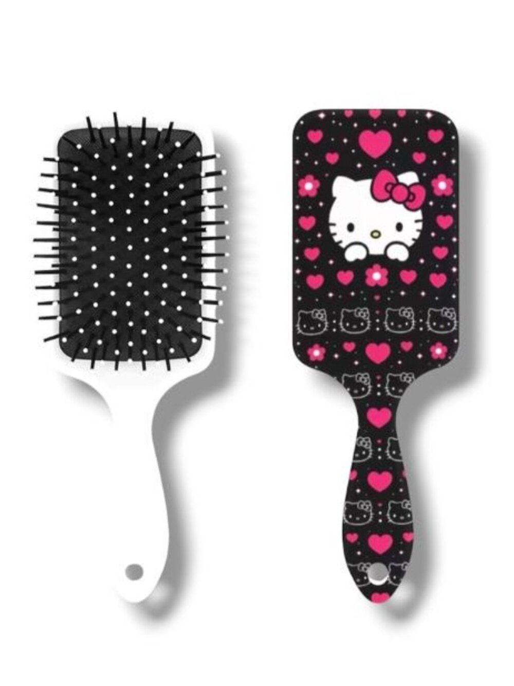 NWT - SANRIO Hello Kitty Hair Brush HOT PINK/BLACK
